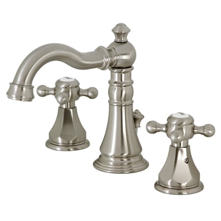 Kingston Brass FSC1978BX Widespread Bathroom Faucet with Pop-Up Drain, Brushed Nickel FSC1978BX
